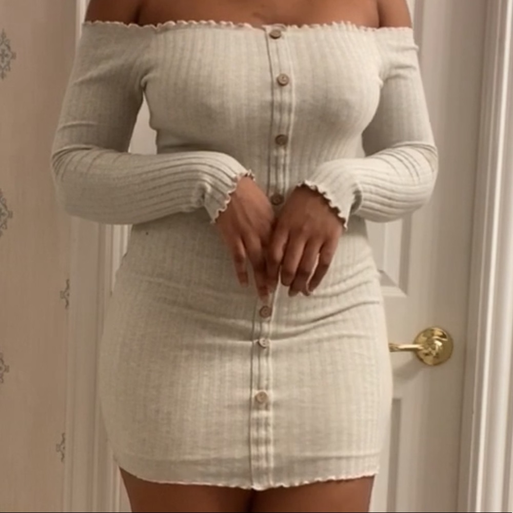 Fashionnova Oatmeal Dress